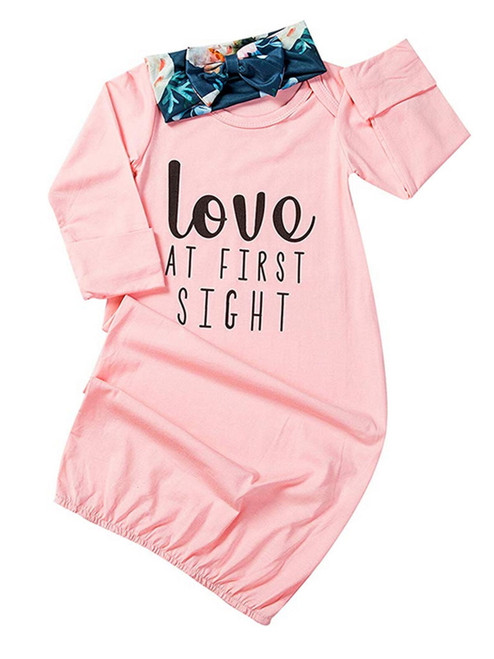 2pcs Newborn Baby Girl Cotton Swaddle Wrap Blanket Sleeping Bag Sleepsack Set