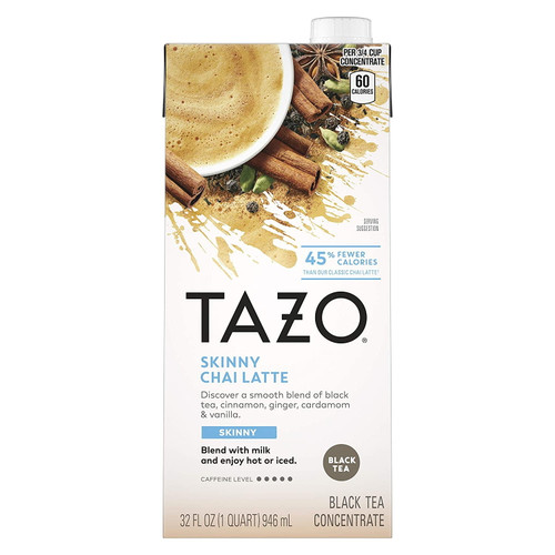 Tazo Spiced Chai Skinny Latte Black Tea Concentrate For Hot Or Iced Chai Latte -- 32 Fl Oz Pack Of 2