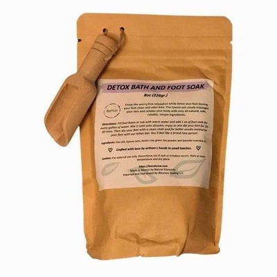 Benat. Detox Bath And Foot Soak. 4 Oz. Packed In An Eco-friendly Bag With Bamboo Scoop.