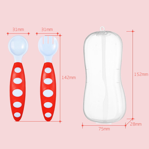 Valseel The First Training For Self-feeding Bpa-free Baby Spoon And Fork Tableware