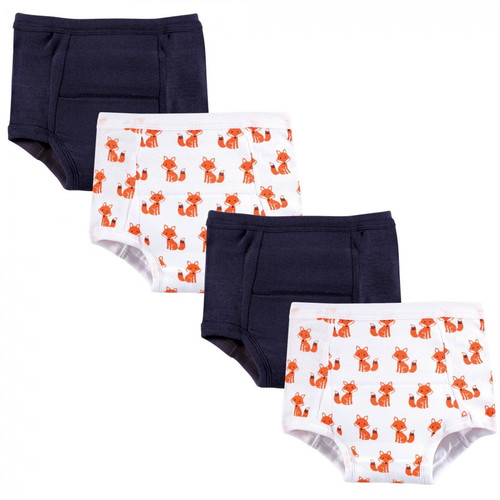 Hudson Baby Infant And Toddler Boy Cotton Training Pants, Foxes, 4 Toddler