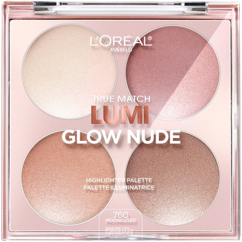 L'oreal Paris True Match Lumi Glow Nude Highlighter Palette, Moonkissed, 0.26 Oz