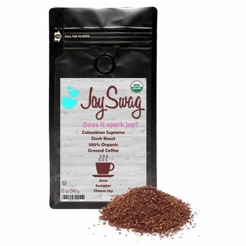 Joyswag Colombian Supremo Direct Trade Micro-roast Certified Kosher Organic Ground Coffee - 12oz