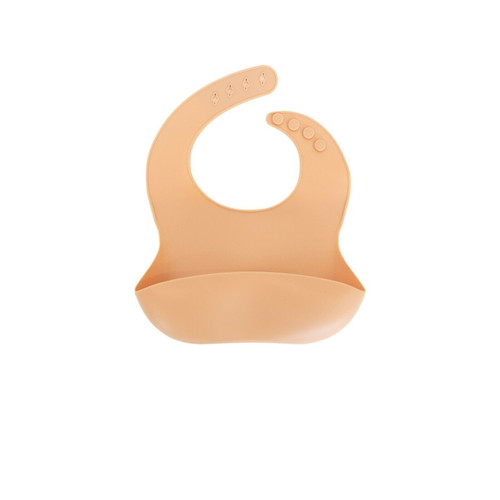 27th And Blake Silicone Bib For Babies & Toddlers (6-72 Months) Bpa Free Color Apricot Bib