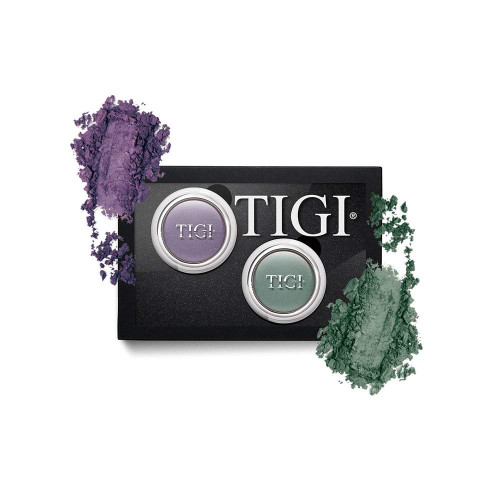 Tigi Cosmetics Single Eyeshadow 2 Piece Assortment, Green/purple, 3.7 Ounce