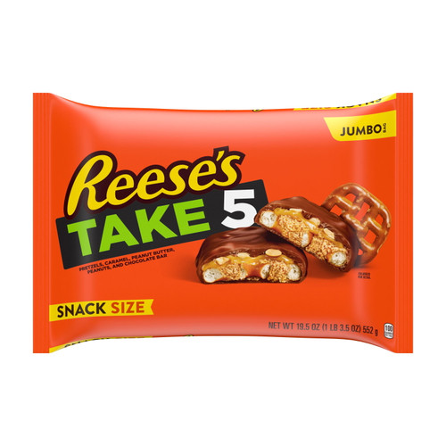 Reese's Take 5 Pretzels Snack Size Laydown Jumbo Bag