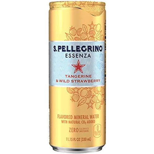 San Pellegrino Essenza Tangerine & Wild Strawberry, 11.15 Fl Oz Can (pack Of 10, Total Of 111.5 Fl Oz)