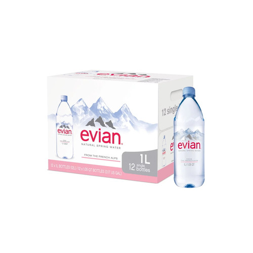 Evian Natural Spring Water (1l / 12pk)