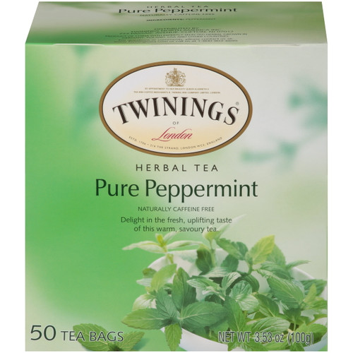 Twinings Of London Pure Peppermint Herbal Tea Bags, 50 Count