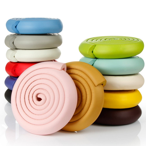 L Shape Baby Proofing Safety Corner Guards Rubber Edge Protectors Sets Extra Thick Foam Bumper Soft Strip Cushion 6.5ft For Furniture Desk Table Step Fireplace Windowsill (rice White)