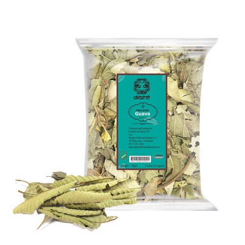 Akshar Organic Dried Guava Tea,100% Usda Certified Loose-leaf  Herbal Tea, Caffeine-free, 2.4oz(75gms)