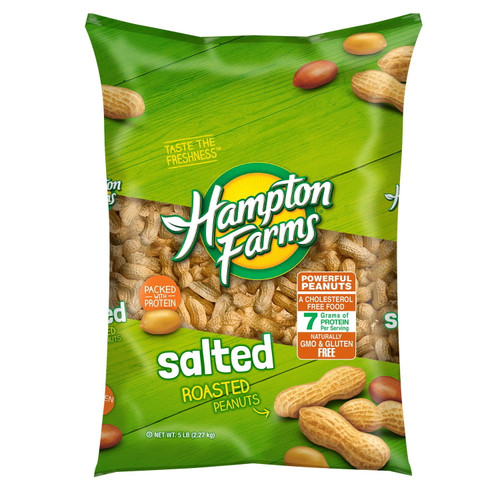 Product Of Hampton Farms Salted Roasted In Shell Peanuts 5 Lbs.