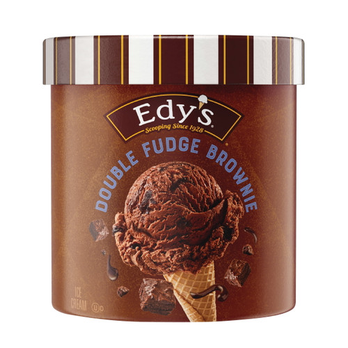 Edy's/dreyer's Double Fudge Brownie Ice Cream, Tub, 1.41 Liters
