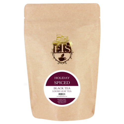 Holiday Spiced Flavored Black Tea - Loose Leaf Pouches - 16oz