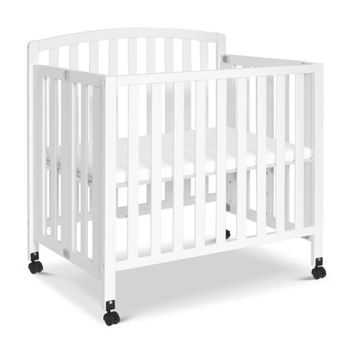 Davinci Dylan 3-in-1 Folding Portable Mini Crib And Twin Bed, White