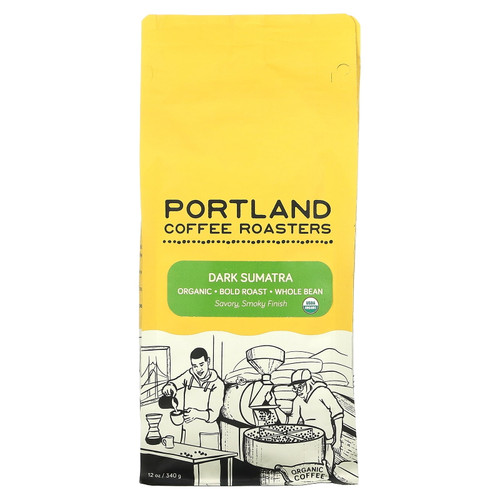 Organic Coffee, Whole Bean, Bold Roast, Dark Sumatra, 12 Oz (340 G), Portland Coffee Roasters
