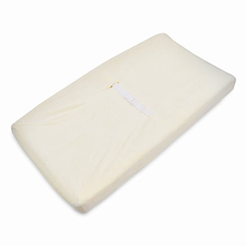 Tl Care Heavenly Soft Chenille Fitted Contoured Changing Pad Cover, Ecru, For Boys And Girls