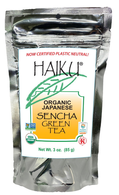 Haiku Organic Japanese Sencha Green Tea - Loose 3 Oz Foil Bag