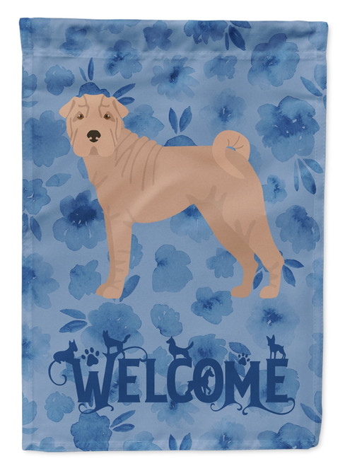 Shar Pei #2 Welcome Flag Canvas House Size
