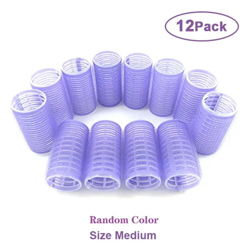Nogis Medium Size Hair Rollers Curlers Self Grip Holding Rollers Hairdressing Curlers Hair Design Sticky Cling Style For Diy Or Hair Salon (gripping Sticky Rollers 30mm/1.2" 12pcs Random Colors)