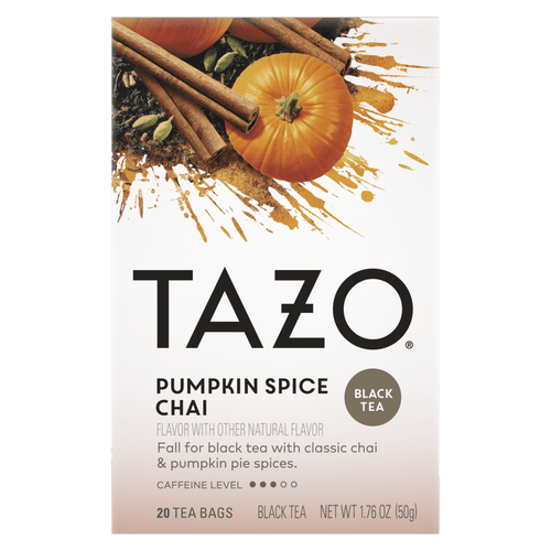 Tazo Chai Pumpkin Spice Tea Bags Black Tea 20 Ct