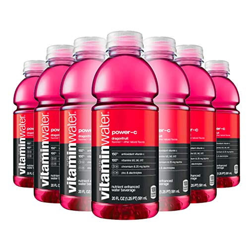 Vitamin Water, Dragonfruit - Power C, 20oz Bottle (pack Of 6, Total Of 120 Oz)