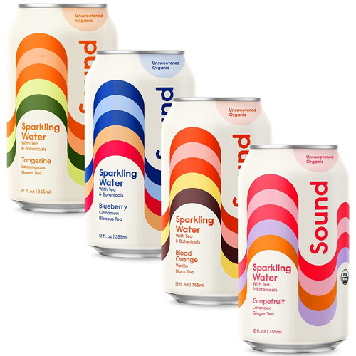 Sound Sparkling Water W/ Organic Tea & Botanicals . 12oz (pack Of 12 )