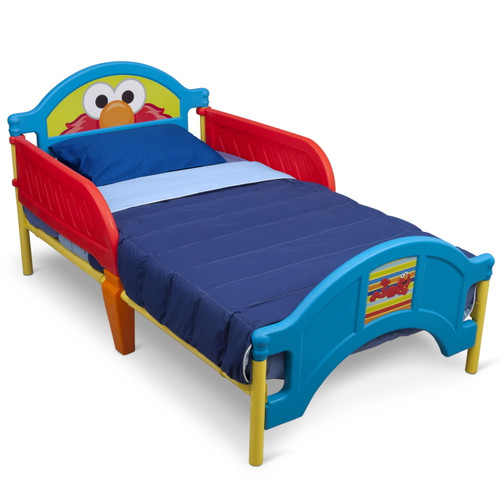 Delta Children Sesame Street Elmo Plastic Toddler Bed, Red And Blue