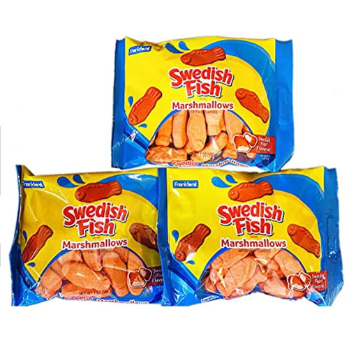 Frankfords Swedish Fish Marshmallows 7 Oz Pack Of 3! Swedish Fish Candy Flavored Marshmallows! Delicious And Tasty Marshmallow Treats! Choose Your Pack! (swedish Fish Pack)