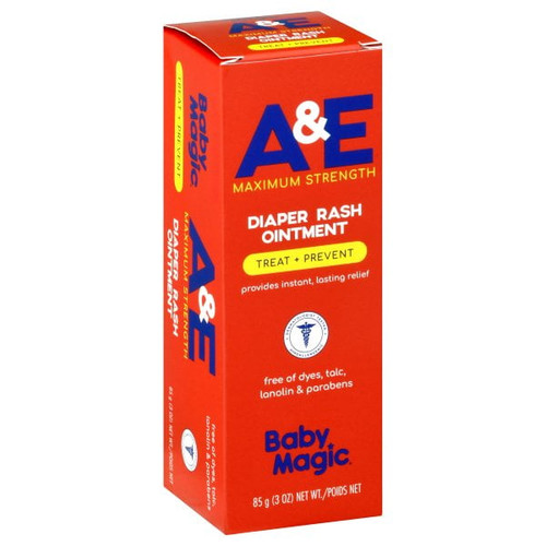 Baby Magic A&e Maximum Strength Diaper Rash Ointment | 3oz | Vitamins A & E | Free Of Talc, Parabens, Phthalates And Dyes