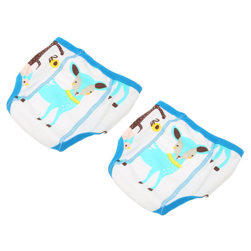Baby Training Pants, 2pcs Cute Cartoon Deer Pattern Breathable Skin Friendly Absorbent Pee Training Underwear  For Home For Travel 1t,3t,5t