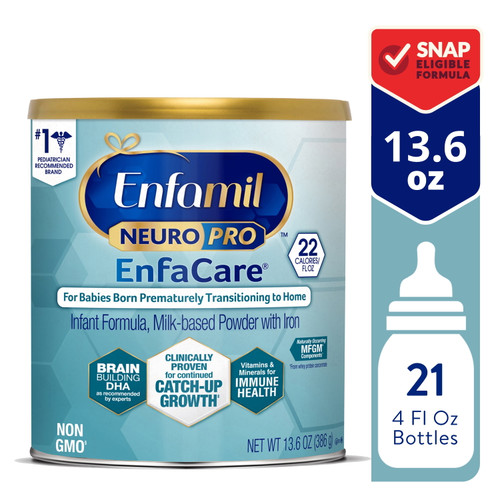 Enfamil Neuropro Enfacare Premature Baby Formula Milk Based With Iron, Powder Can, 13.6 Oz