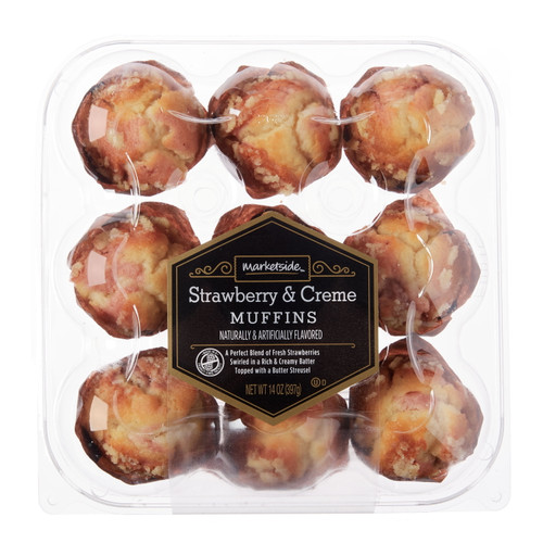 Marketside Strawberry & Creme Mini Muffins, 14 Oz, 9 Count