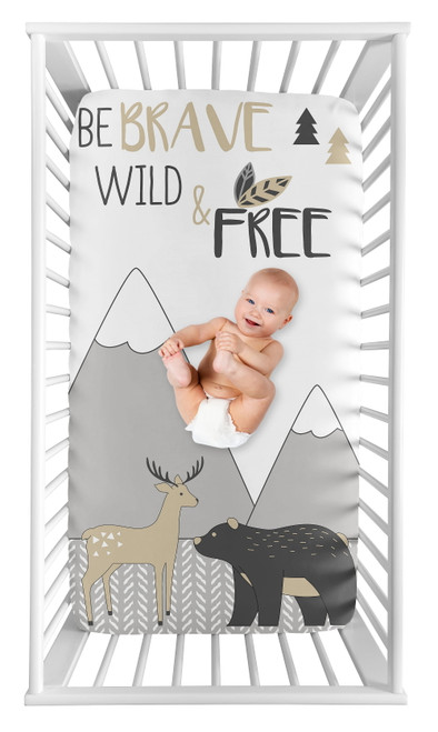 Woodland Friends Photo Op Fitted Crib Sheet By Sweet Jojo Designs