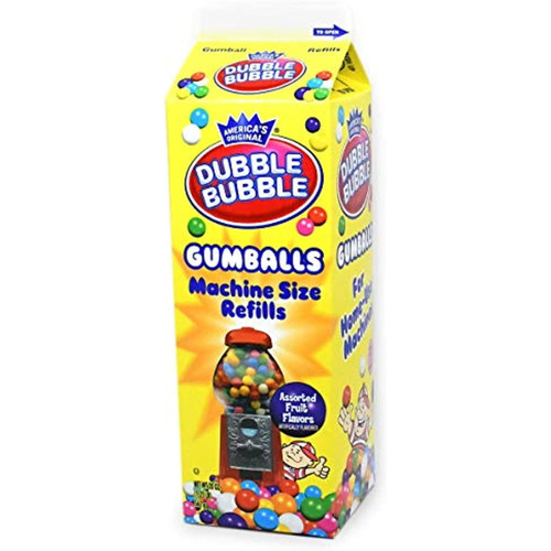 Dubble Bubble Gumball Machine Refill Carton, 20-ounce Assorted Gumballs