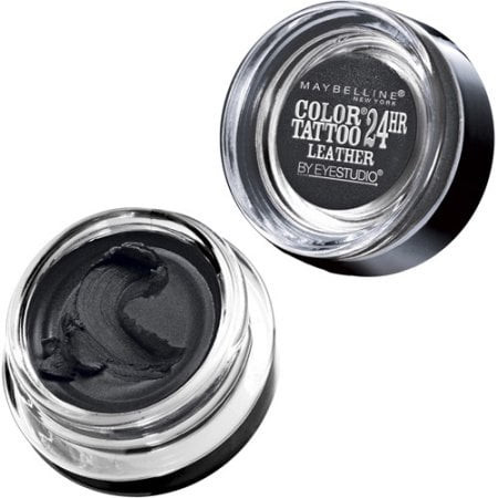 Maybelline Eyestudio Colortattoo Leather 24hr Cream Eyeshadow, Dramatic Black, 0.14 Oz