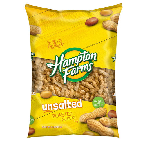 Unsalted Roasted In-shell Peanuts, 5 Lbs. (pack Of 2), Hampton Farms Unsalted Roasted In-shell Peanuts Are A Delightfully Crunchy And Healthy.., By Hampton Farms