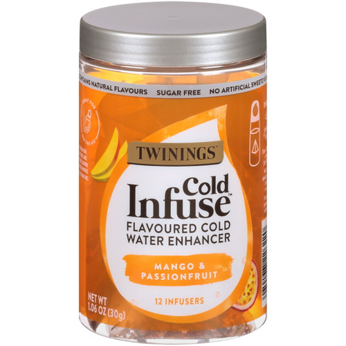 Twinings Cold Infuse Mango & Passionfruit Flavoured Cold Water Enhancer, 12 Count Pack Of 6