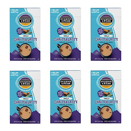 Original Chai Tea Latte Powdered Mix, Vanilla, 8 Count Envelopes Per Box, 1.1 Oz Each (31g) (pack Of 6)