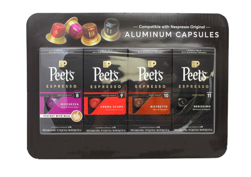 Peet's Coffee Espresso Aluminum Capsules Variety Pack 40 Count