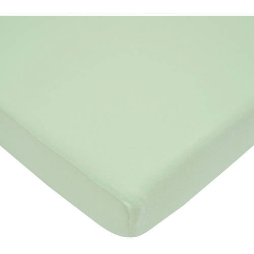 American Baby Co. Supreme Cotton Fitted Mini Crib Sheet, Celery