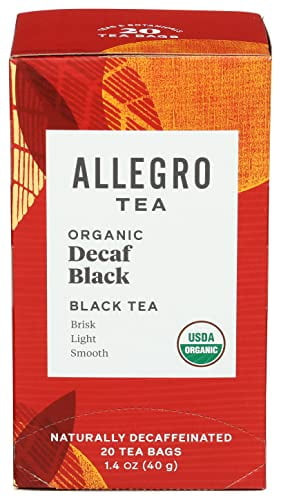 Allegro Tea, Organic Decaf Black Tea Bags, 20 Ct