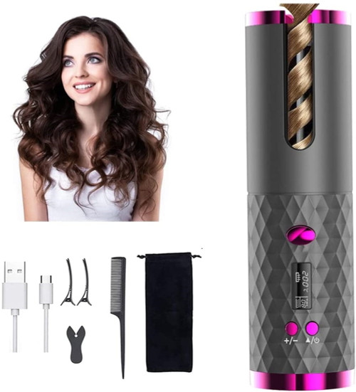 Laverner Cordless Hair Curling Iron, Automatic Hair Curlers Cordless Hair Curling Iron For Women