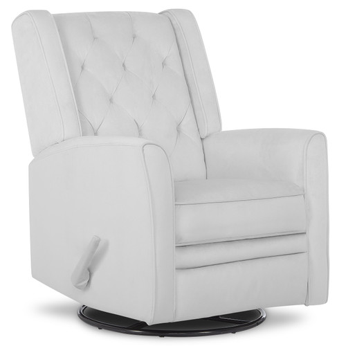 Evolur Linda Swivel Swivel Recliner Glider In Gray, Easy Assembly