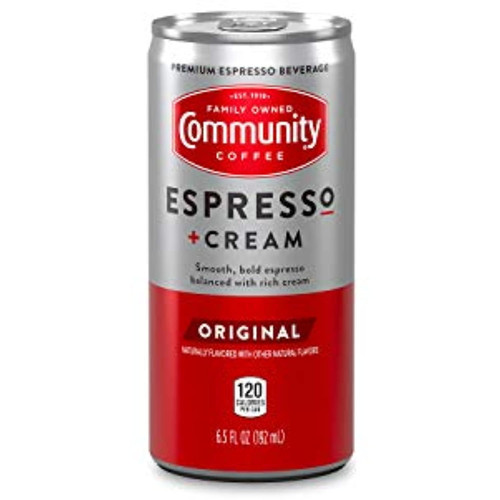 Community Coffee Espresso & Cream Ready-to-drink Can, 6.5 Fl Oz (pack Of 12)