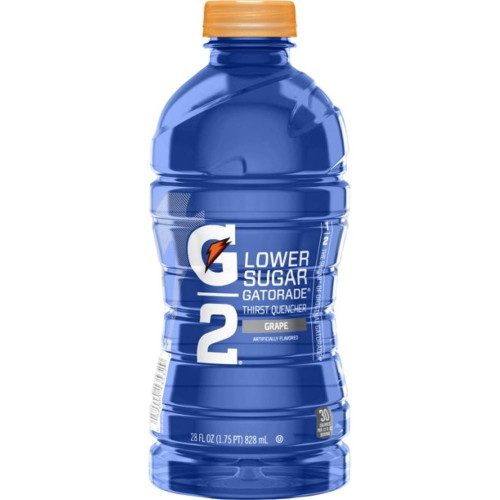 Gatorade G2 Low Calorie Grape Thirst Quencher Sports Drink, 28 Oz Bottle, Quantity Of 8