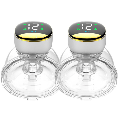 Breast Pump - Wearable Breast Pump, Double Hands Free Breast Pump, Portable Electric Breast Pump With 4 Mode & 12 Levels,low Noise & Painless,24mm Flange,rechargeable Milk Pump For Travel Home, 2 Pack