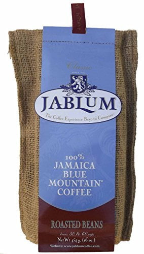 Jablum Jamaica Blue Mountain Coffee, Roasted Whole Bean, 16 Oz Bag