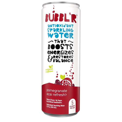 Bubbl'r Antioxidant Sparkling Water Pomegranate Wic39920