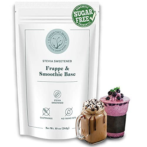 5 Sparrows Sugar-free Frappe, Milkshake And Smoothie Base- Stevia, Diabetic Friendly, Low Fodmap - No Sugar Frappe, 10 Oz